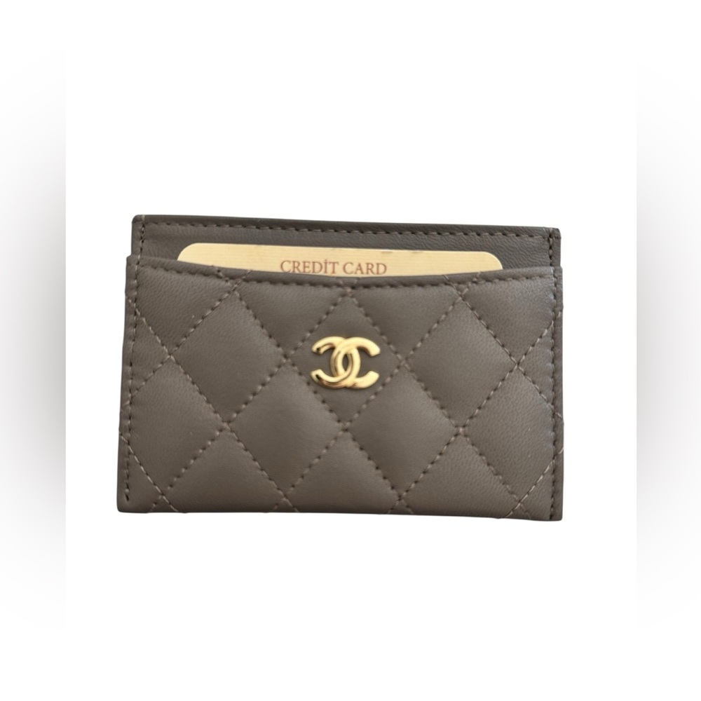 🆕 CHANEL Style Lambskin Quilted Card Holder 🆕
